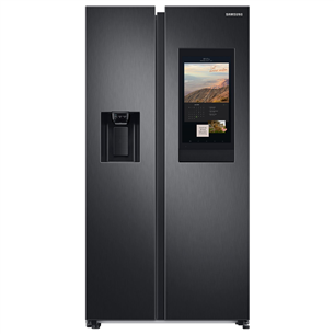 Samsung, Family Hub, 614 л, высота 178 см, черный - SBS-холодильник RS6HA8891B1/EF