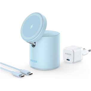 Anker 623 Magnetic Wireless Charger, MagGo, blue - Charging dock