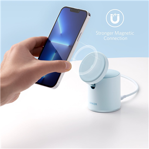 Anker 623 Magnetic Wireless Charger, MagGo, blue - Charging dock