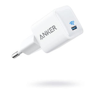 Anker PowerPort 3 Nano, 20W, USB-C, valge - Laadimisadapter A2633G22