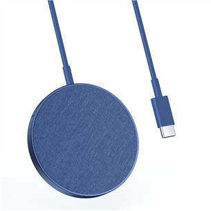 Anker PowerWave II Magnetic Pad, 7,5 W, kangas, tumesinine - Juhtmevaba laadimisalus
