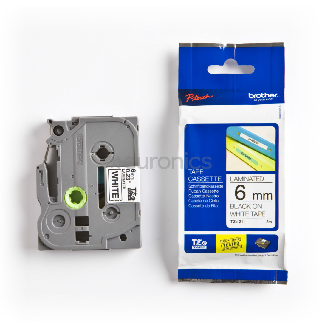 Lint must kiri valgel taustal 8m x 6mm, Brother