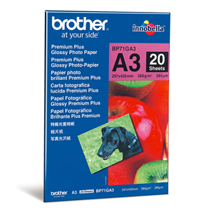 Läikiv fotopaber Brother Premium Plus A3 (260g/m² 20 lehte) BP71GA3