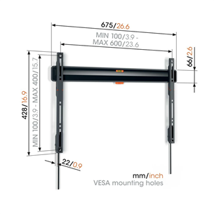 Vogels TVM 3603 Fixed TV Wall Mount, 40"-100'', black - LCD mount