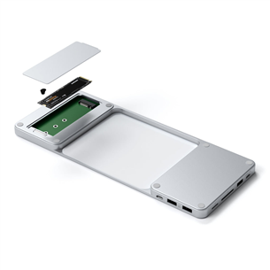 Satechi USB-C Slim Dock for 24'' iMac, серебристый - Док-станция