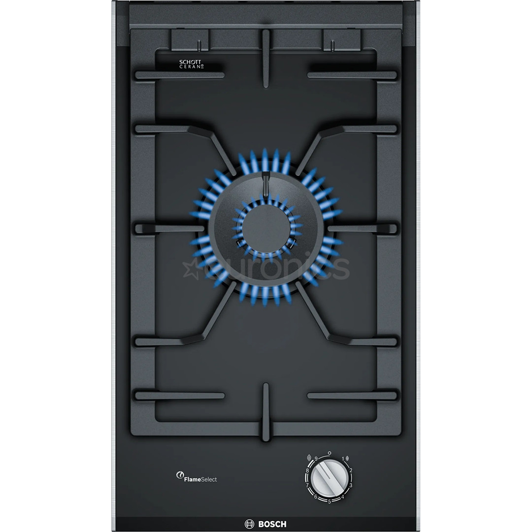 Bosch Domino, 1 keeduala, laius 30,6 cm, must - Integreeritav gaasipliidiplaat
