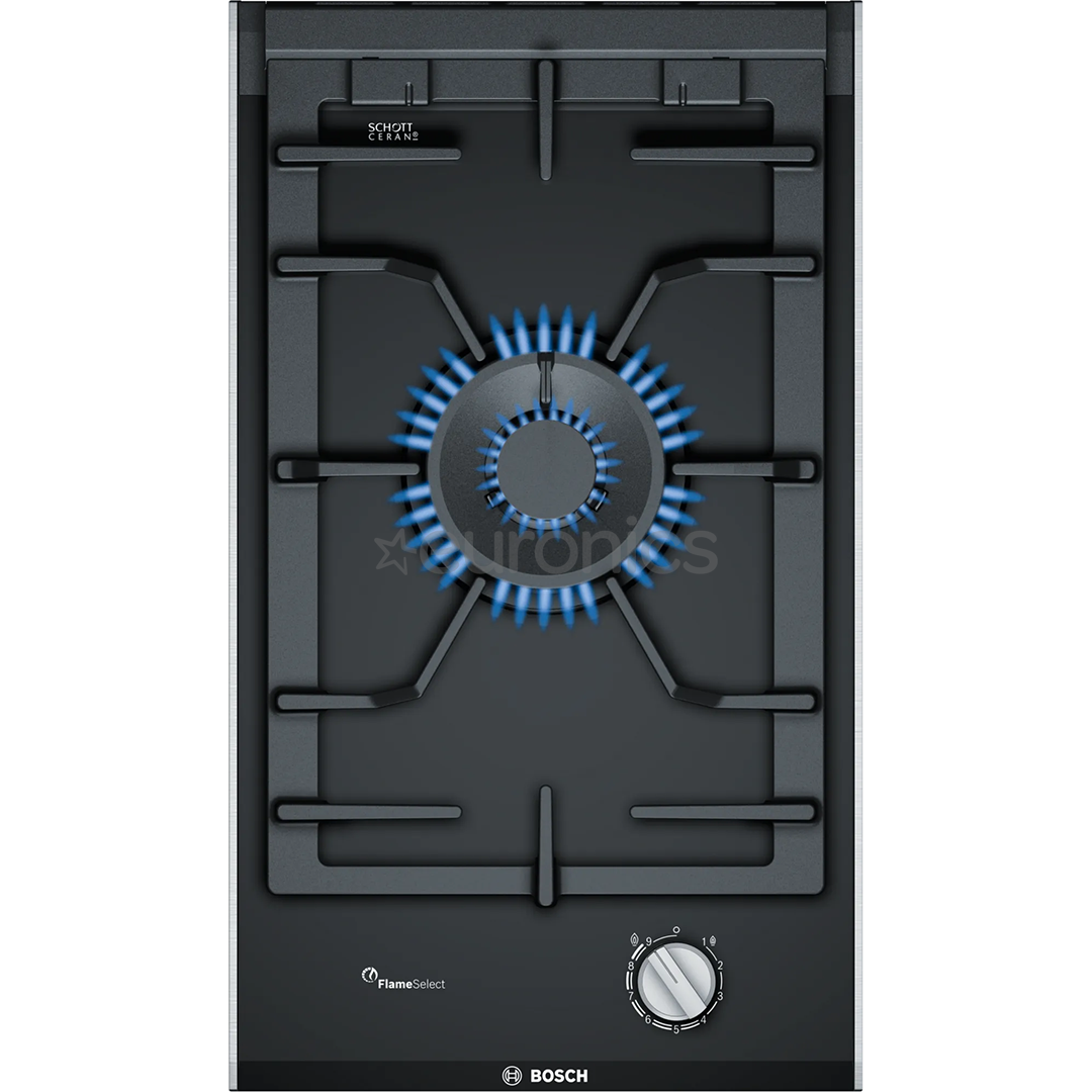 Bosch Domino, 1 keeduala, laius 30,6 cm, must - Integreeritav gaasipliidiplaat
