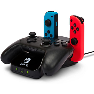 PowerA Nintendo Switch Controller Charging Base, must - Puldi laadija