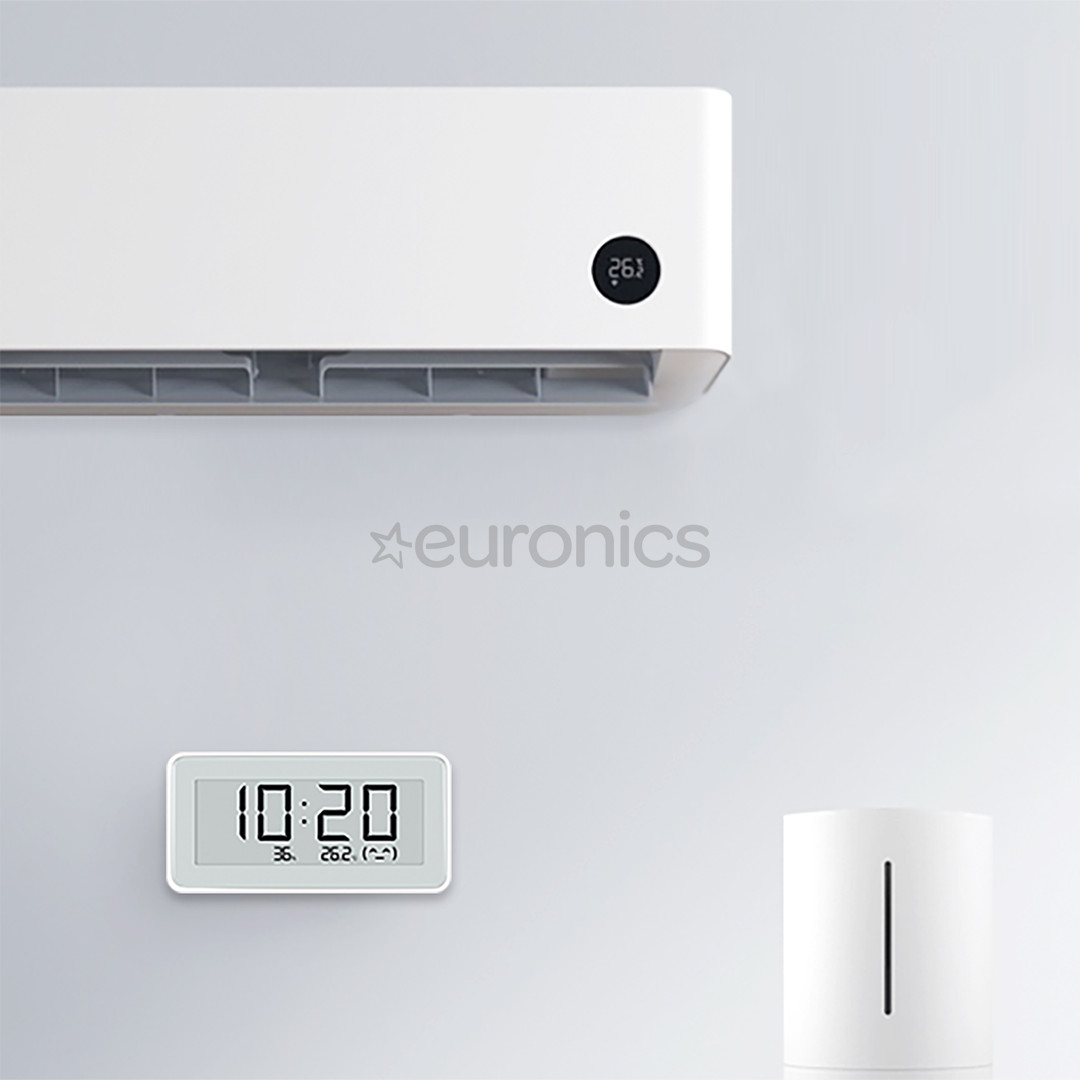 Xiaomi Mi Temperature and Humidity Monitor Clock, valge - Temperatuuri ja niiskusmonitor kellaga