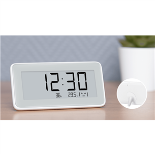 Xiaomi Mi Temperature and Humidity Monitor Clock, valge - Temperatuuri ja niiskusmonitor kellaga
