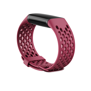 Fitbit Sport Band Charge 5, large , black cherry - Watch band FB181SBBYL