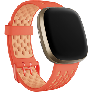 Fitbit Sense & Versa 3, Sport Band, Large, oranž/beež - Kellarihm FB174SBCRPKL