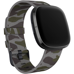 Fitbit Sense & Versa 3, Woven Band, Large, camo- Watch band FB174WBGNL