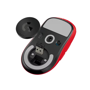 Logitech G Pro X, красный - Беспроводная оптическая мышь