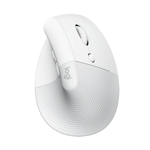 Logitech Lift Vertical Ergonomic, vaikne, valge - Juhtmevaba optiline hiir Macile