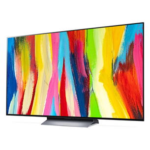 LG OLED C2, 65'', 4K UHD, OLED evo, jalg keskel, hall - Teler