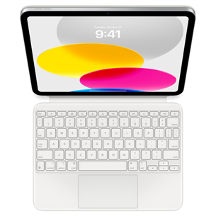 Apple Magic Keyboard Folio, iPad 10, SWE, valge - Klaviatuuriga ümbris