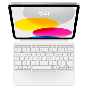 Apple Magic Keyboard Folio, iPad 10, SWE, белый - Чехол-клавиатура