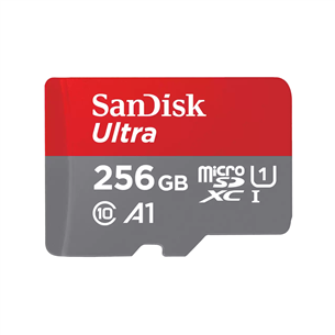 SanDisk Ultra microSDXC, 256 GB, hall - MicroSD kaart SD adapteriga SDSQUAC-256G-GN6MA