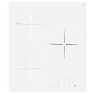 Schlosser, laius 45 cm, raamita, valge - Integreeritav induktsioonpliidiplaat