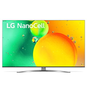LG NANO783QA, 43", 4K UHD, LED LCD, NanoCell, центральная подставка, серебристый - Телевизор 43NANO783QA.AEU