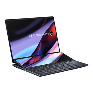 ASUS Zenbook Pro 14 Duo, 14.5", 2.8K, OLED, 120 Hz, i9, 32 GB, 2 TB, RTX 3050 Ti, ENG, touch, black - Notebook