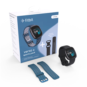 Fitbit Versa 4 kinkepakk, must - Nutikell