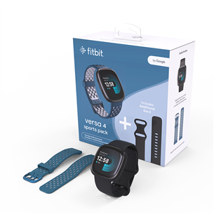 Fitbit Versa 4 Bundle, black - Smart watch