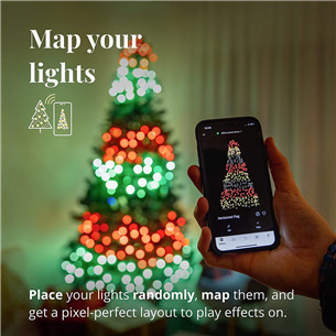 Twinkly Special Edition 250 RGB+W LED String (Gen II), IP44, 20 m, must - Nutikad jõulutuled