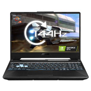 Asus TUF Gaming A15, 15.6'', FHD, 144 Hz, Ryzen 7, 16 GB, 512 GB, RTX 3050, ENG, W11H, black - Notebook FA506ICB-HN114W