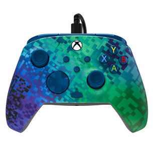 PDP, Xbox Series X|S & PC, Glitch Green REMATCH Advanced Wired Controller - Pult