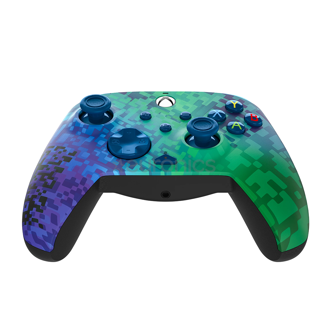 PDP, Xbox Series X|S & PC, Glitch Green REMATCH Advanced Wired Controller - Pult