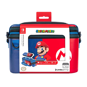 PDP Nintendo Switch Pull-N-Go Case Mario Edition, punane/sinine - Konsooliümbris