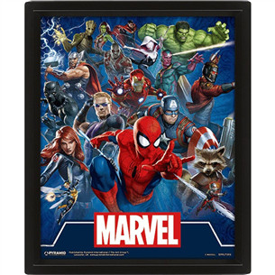 Pyramid International Framed 3D Effect Poster Marvel Cinematic Heroes - Poster 5051265845528