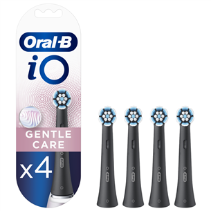 Braun Oral-B iO Gentle Care Black, 4 tk, must - Lisaharjad