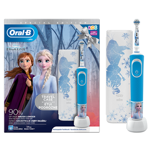 Braun Oral-B Frozen II, sinine - Elektriline hambahari + vutlar