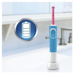 Braun Oral-B Frozen II, blue - Electric toothbrush + travel case