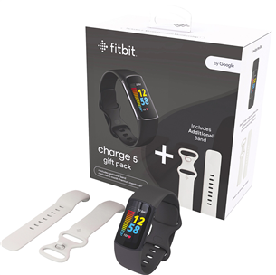 Fitbit Charge 5 Gift Pack, must/valge - Aktiivsusmonitori kinkepakk