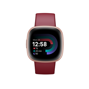 Fitbit Versa 4, tumepunane/vask - Nutikell