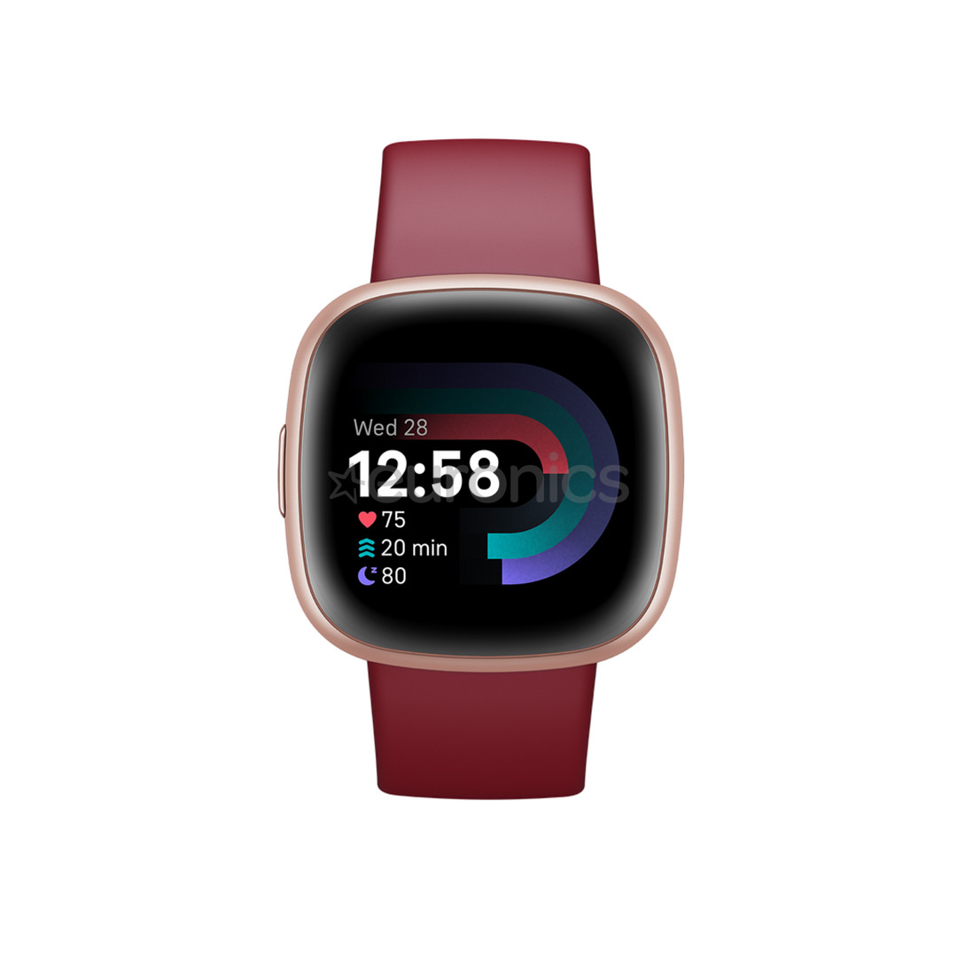 Fitbit Versa 4, beetroot/copper - Smart watch
