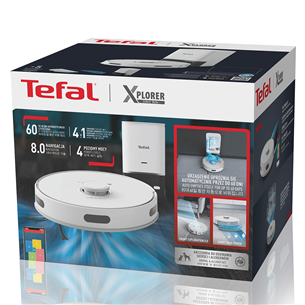 Tefal X-PLORER Serie 75 S+, valge - Robottolmuimeja