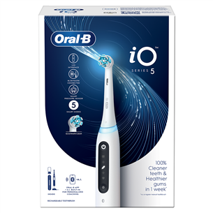 Braun Oral-B iO 5, valge - Elektriline hambahari