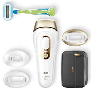 Braun Silk-expert Pro 5 IPL, white/gold - IPL hair removal device PL5243