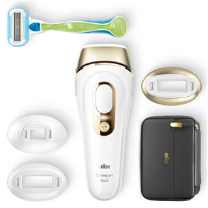 Braun Silk-expert Pro 5 IPL, valge/kuldne - Fotoepilaator