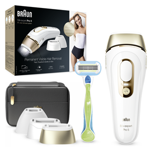 Braun Silk-expert Pro 5 IPL, valge/kuldne - Fotoepilaator