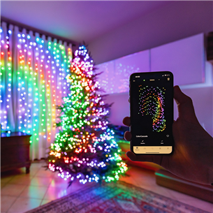 Twinkly Strings, 250 LED, IP44, 20 m, black - Smart Christmas Lights
