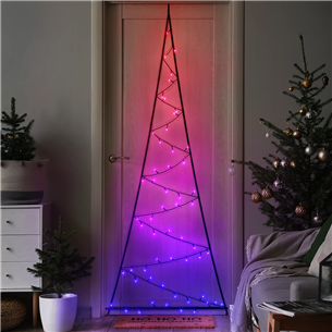 Twinkly Light Tree 2D, 100 LED, IP44, 2 m, must - Nutikas jõulupuu