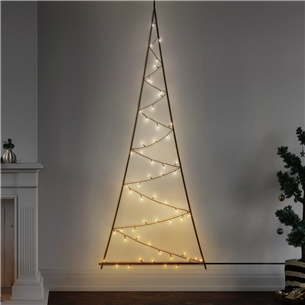 Twinkly Light Tree 2D, 100 LED, IP44, 2 m, must - Nutikas jõulupuu