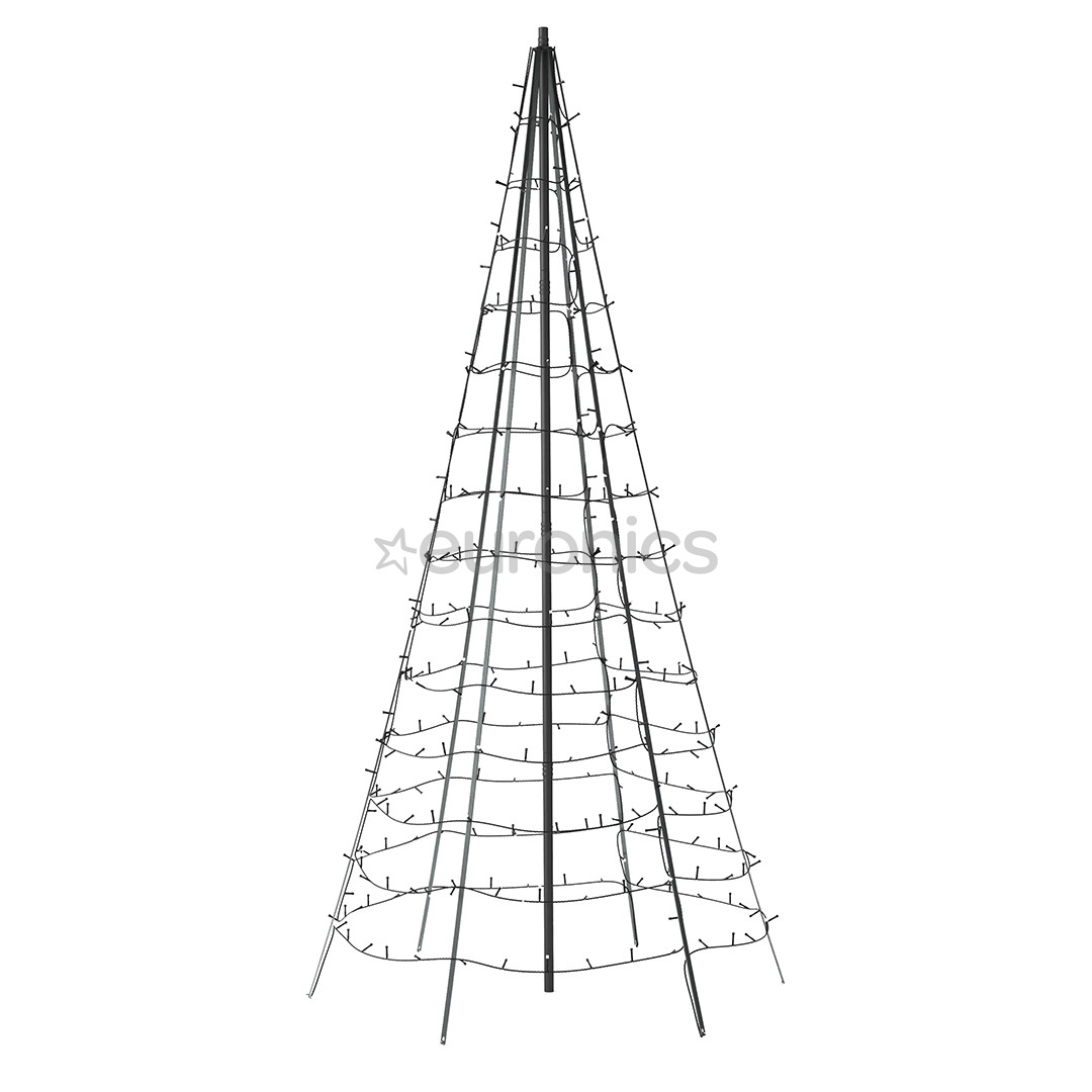 Twinkly Light Tree 3D, 450 LED, IP44, 3 m, must - Nutikas jõulupuu