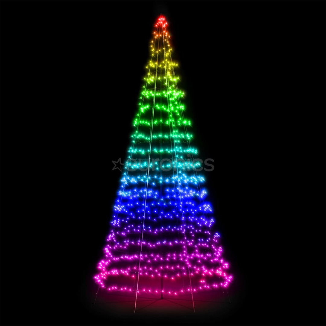 Twinkly Light Tree 3D, 450 LED, IP44, 3 m, must - Nutikas jõulupuu